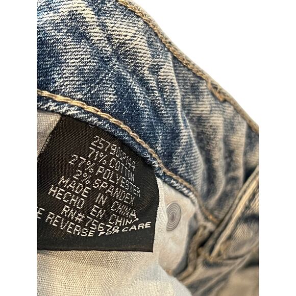 Distressed Straight Cut Blue Jeans Mens 34x32 - Picture 3 of 4